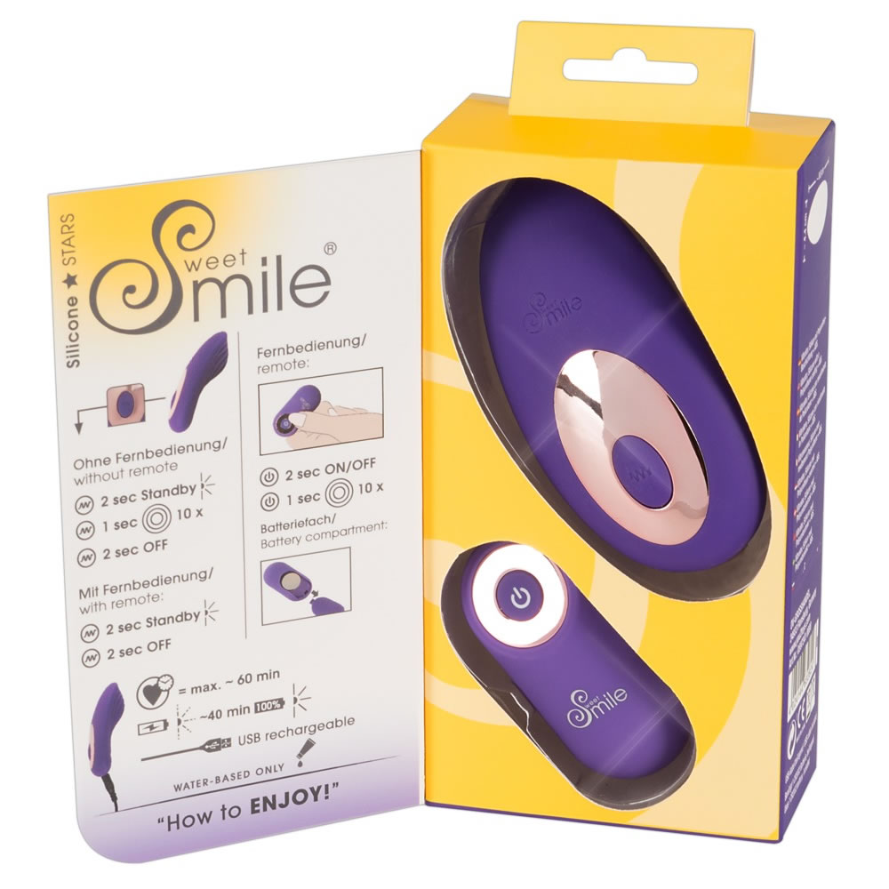 Smile Panty Vibrator Klitoris Stimulator Lilla - Billede 7