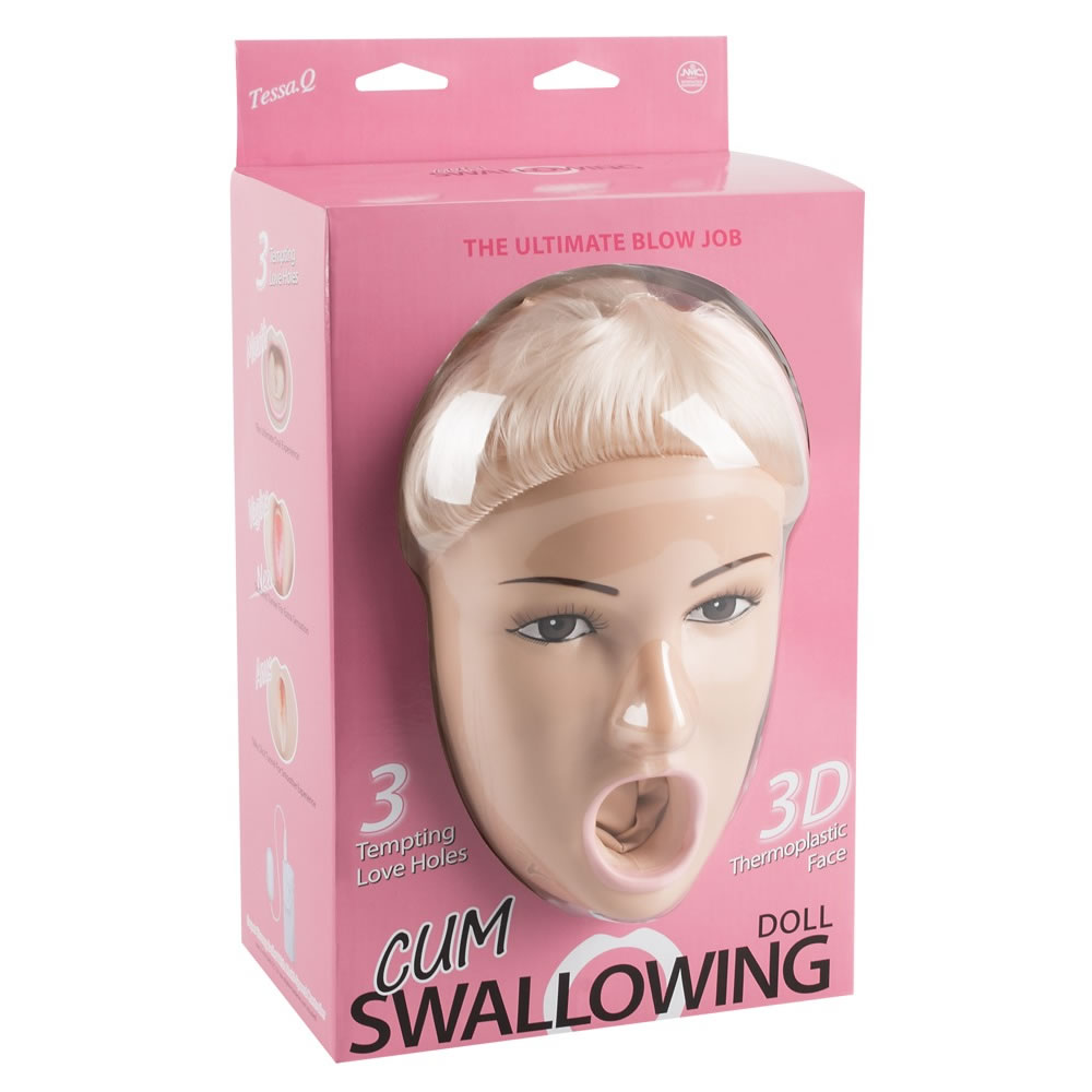 Lolitadukke Cum Swallowing Tessa med 3D ansigt Naturlig str. - Billede 2