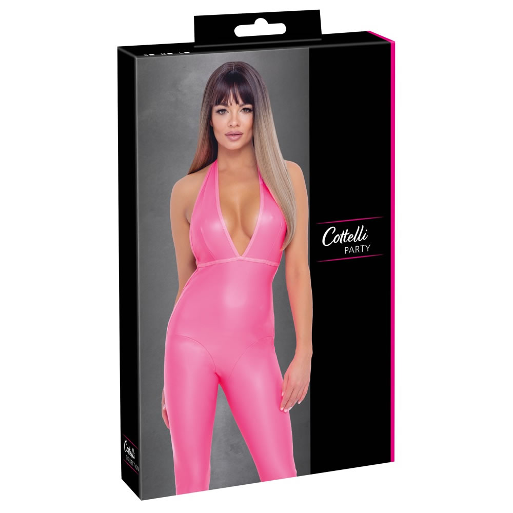 Wetlook Jumpsuit i Pink - Billede 2