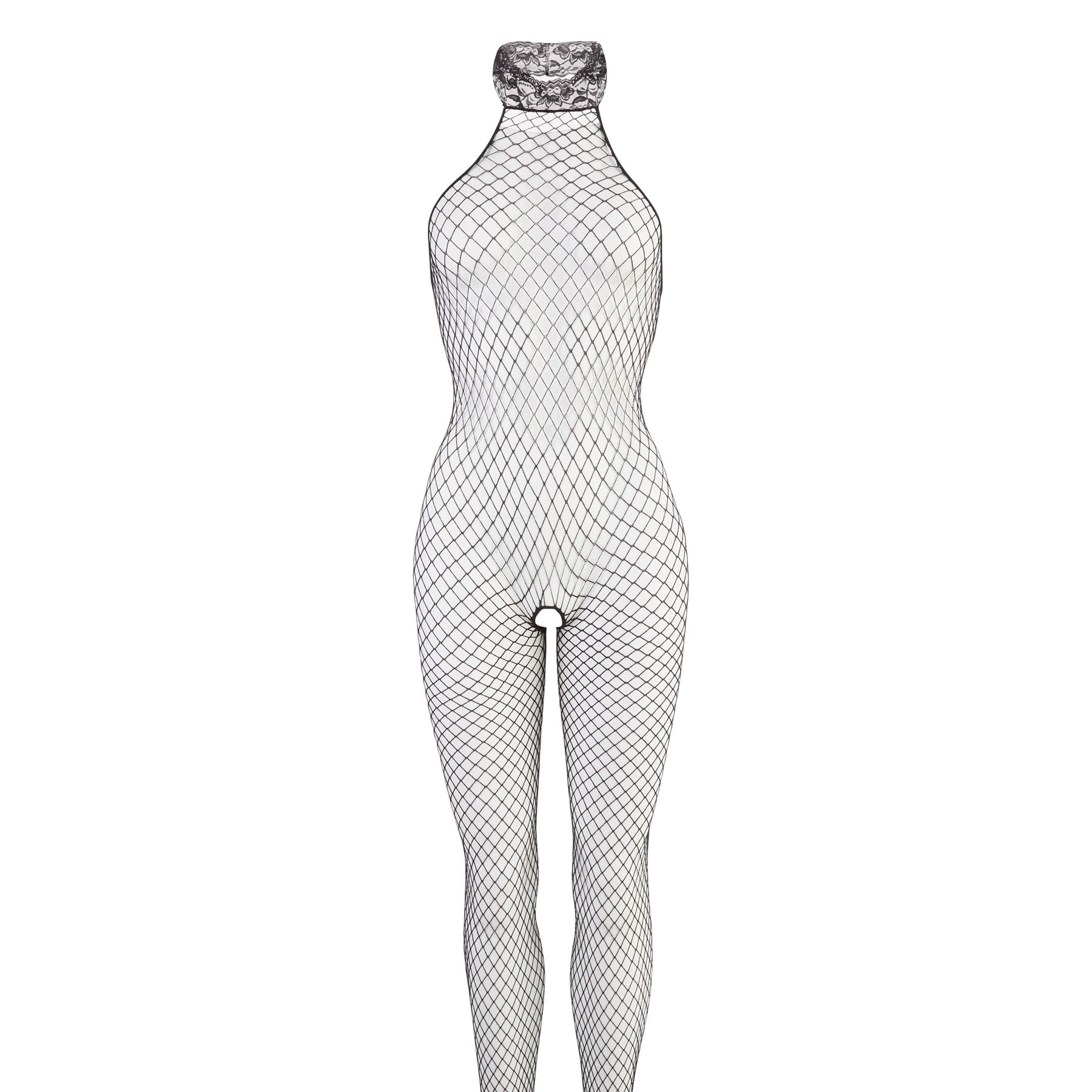 Net Catsuit med Blonde Krave - Billede 7