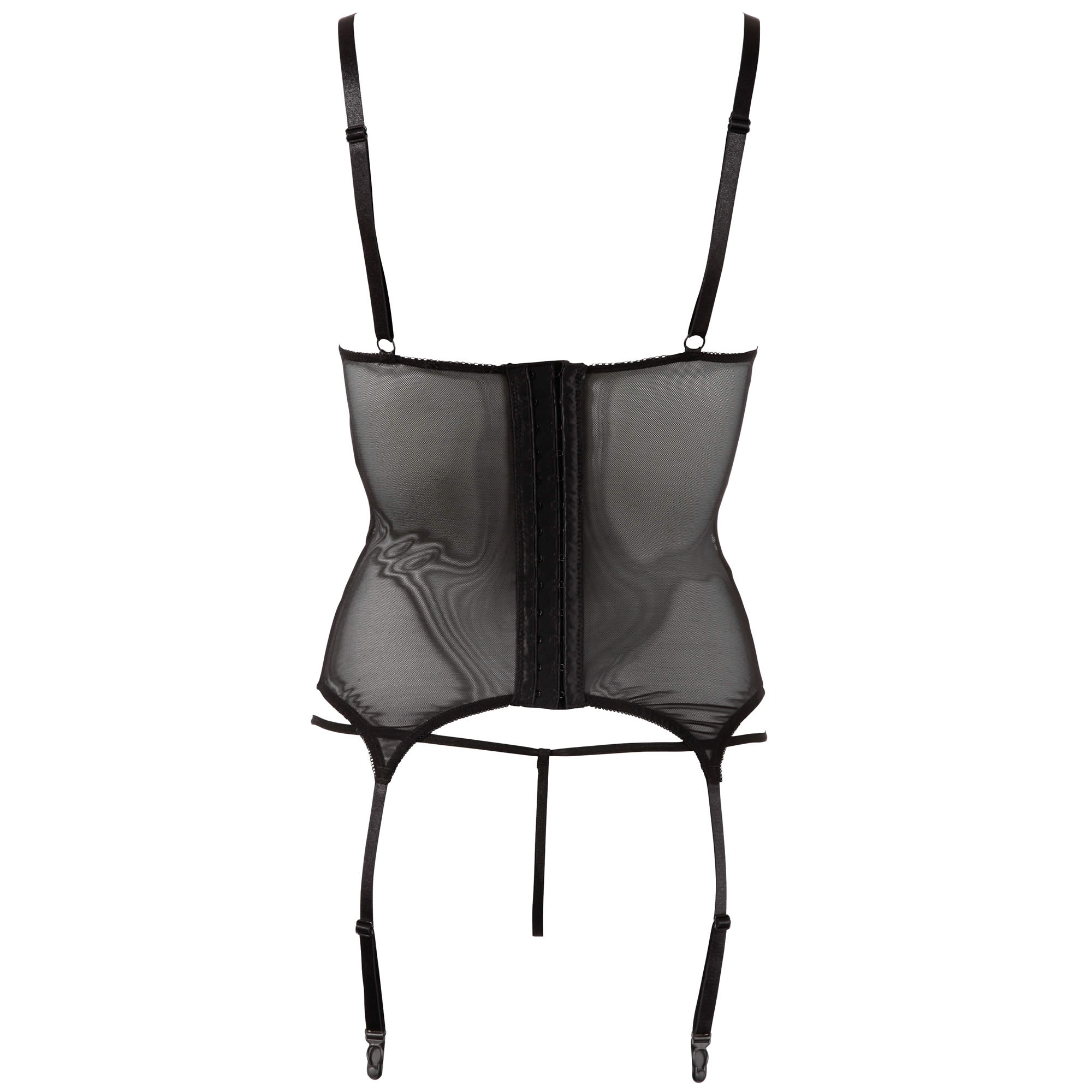 Sort Bustier med Wetlook Striber - Billede 6