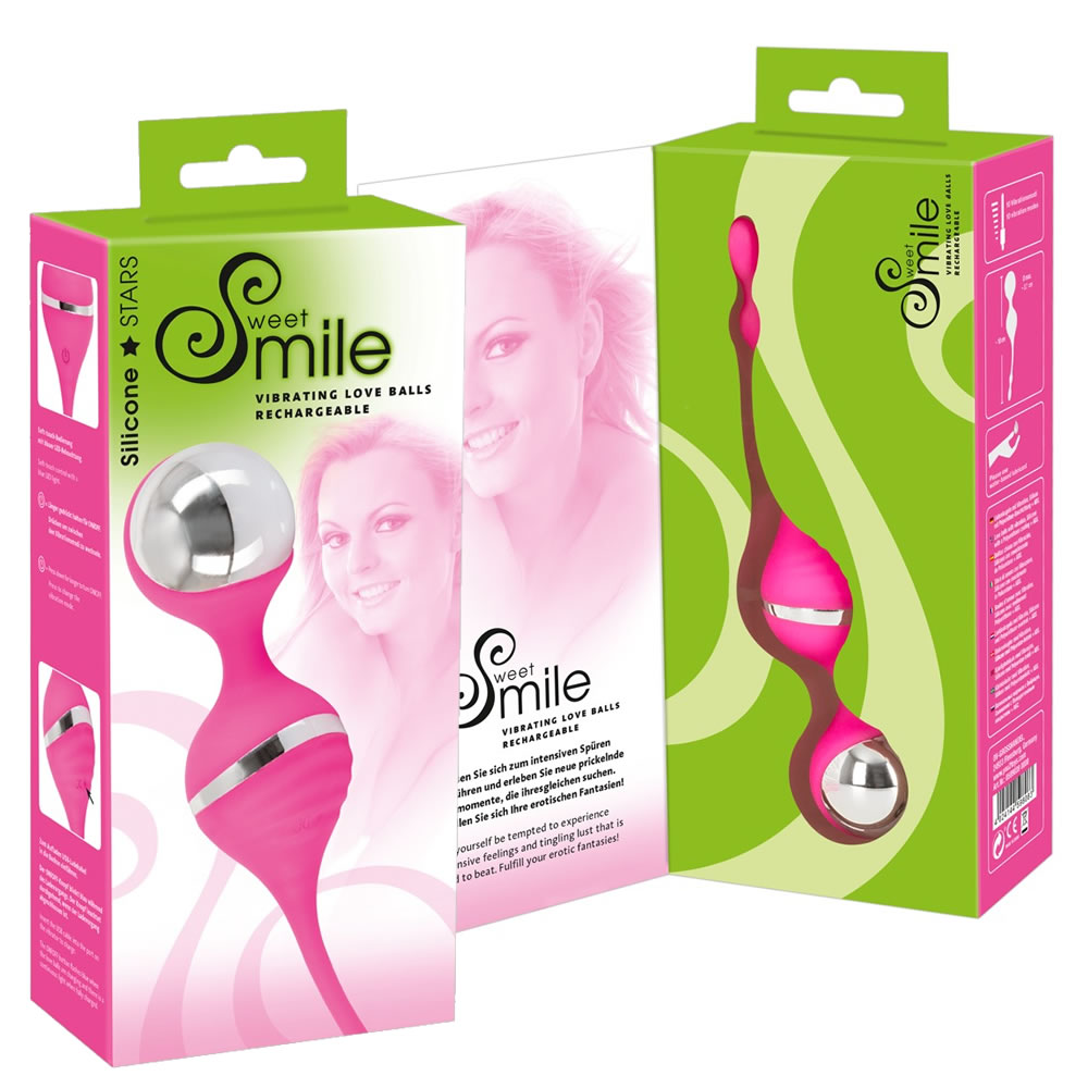 Sweet Smile Bækkenbundskugler med Vibrator Pink - Billede 2