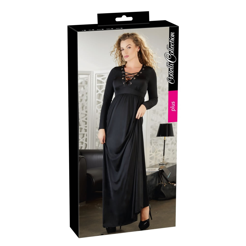 Lang Kjole i Plus Size med Snører 2XL - Billede 2