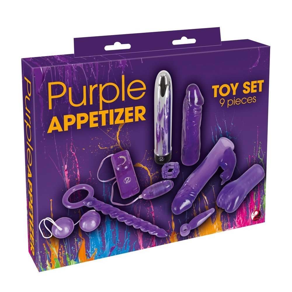Purple Appetizer Sexlegetøj Sæt med 9 Dele Lilla - Billede 2