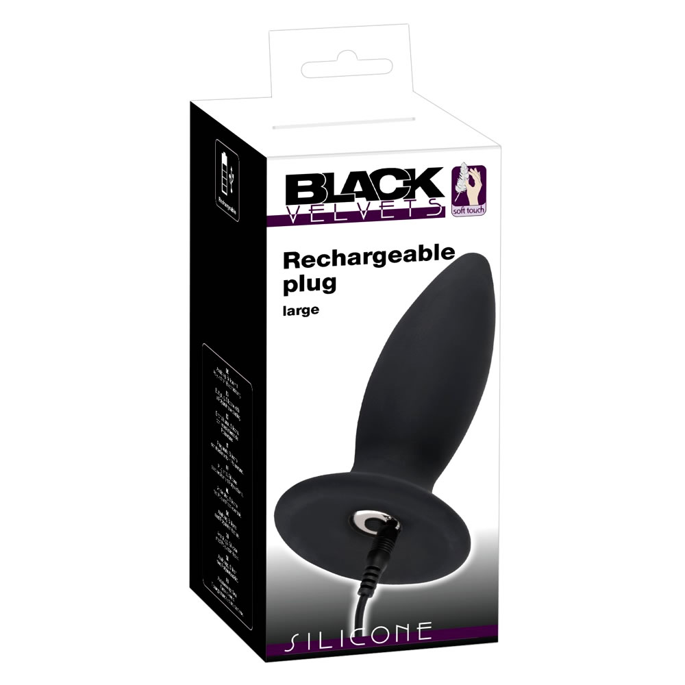 Black Velvets Genopladelig Silikone Anal Plug med Vibrator - Billede 15
