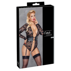 Plus Size Blonde Body med Wetlook Talje og Håndjern