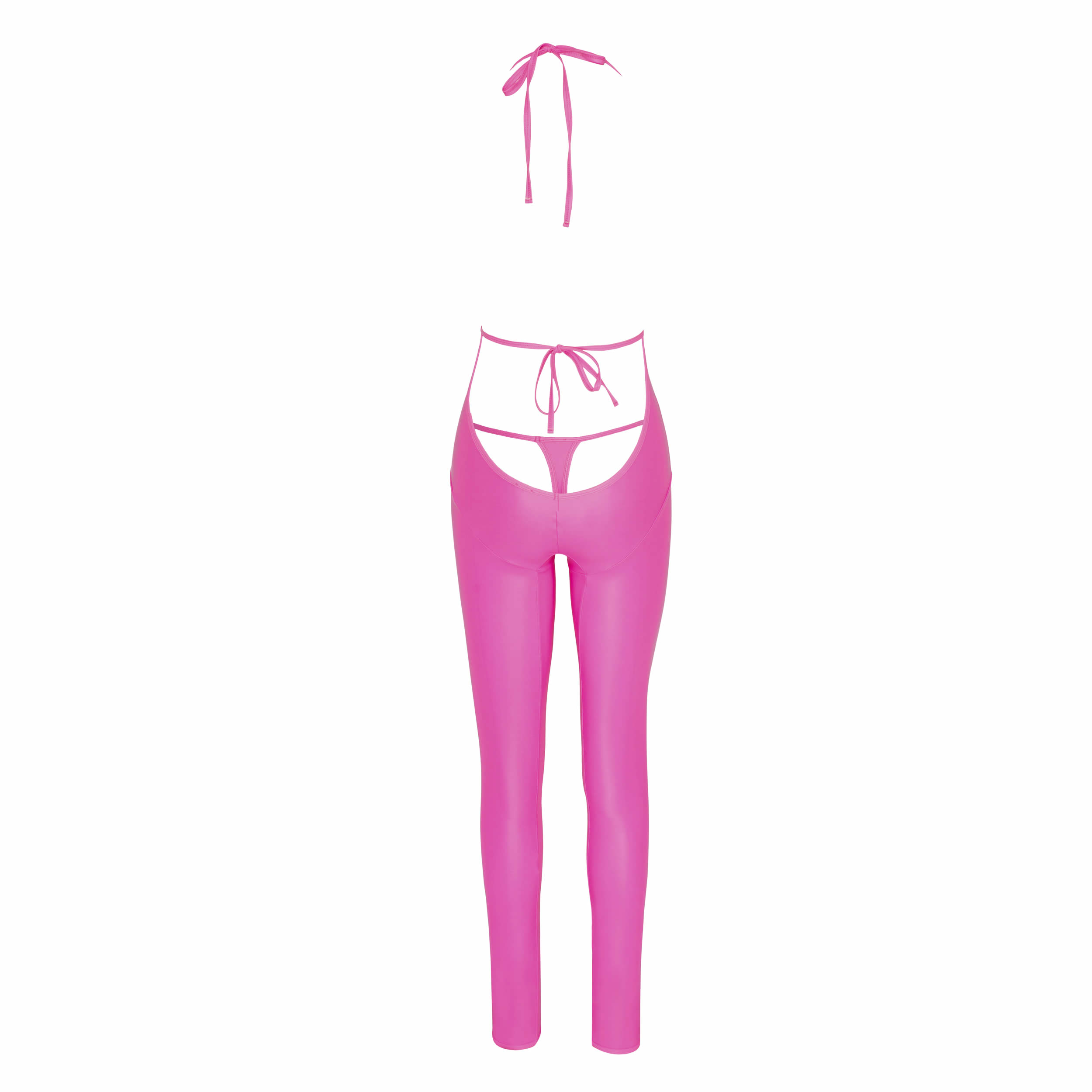 Wetlook Jumpsuit i Pink - Billede 8