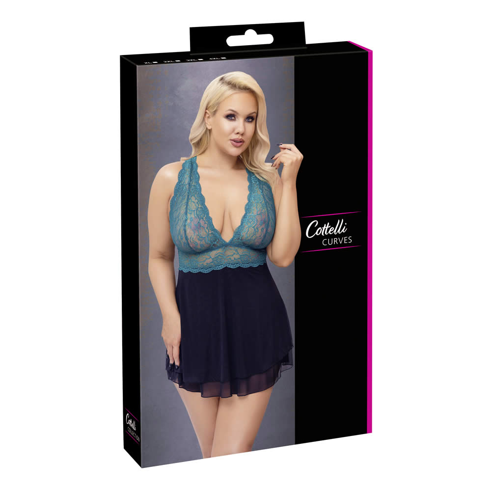 Plus Size Babydoll i Blonder og Tyl - Billede 2