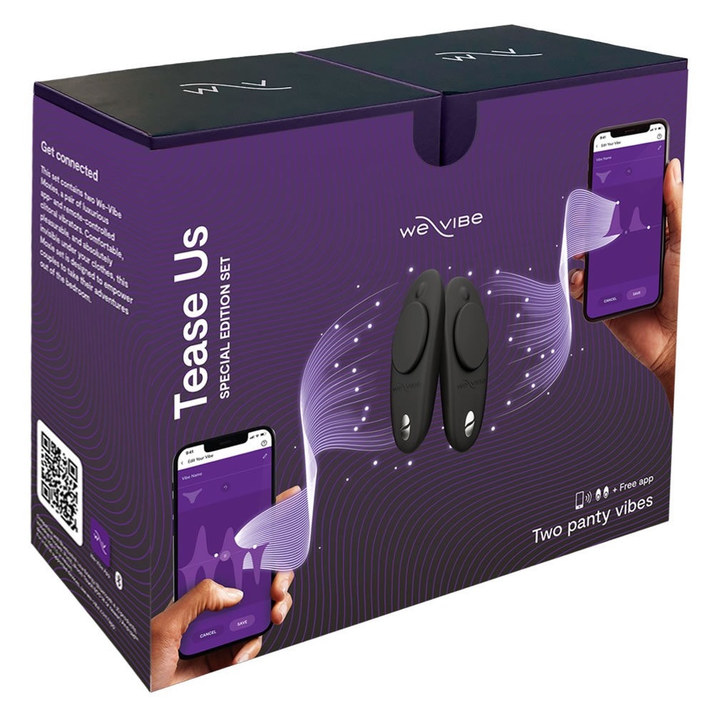 We-Vibe Tease Us - 2 x Moxie Klitorisvibrator med Fjernbetjening Sort - Billede 2