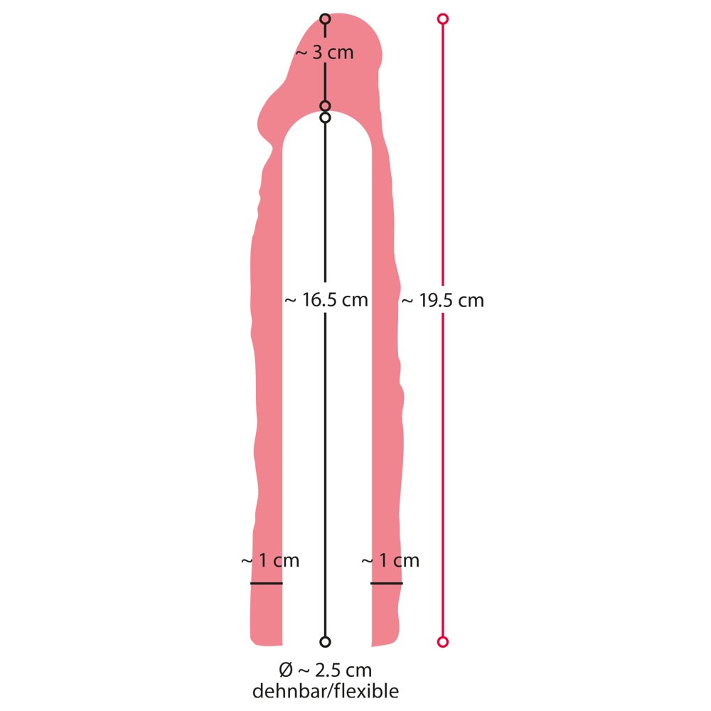 Nature Skin Extension Sleeve Penis Hylster Hudfarve - Billede 10