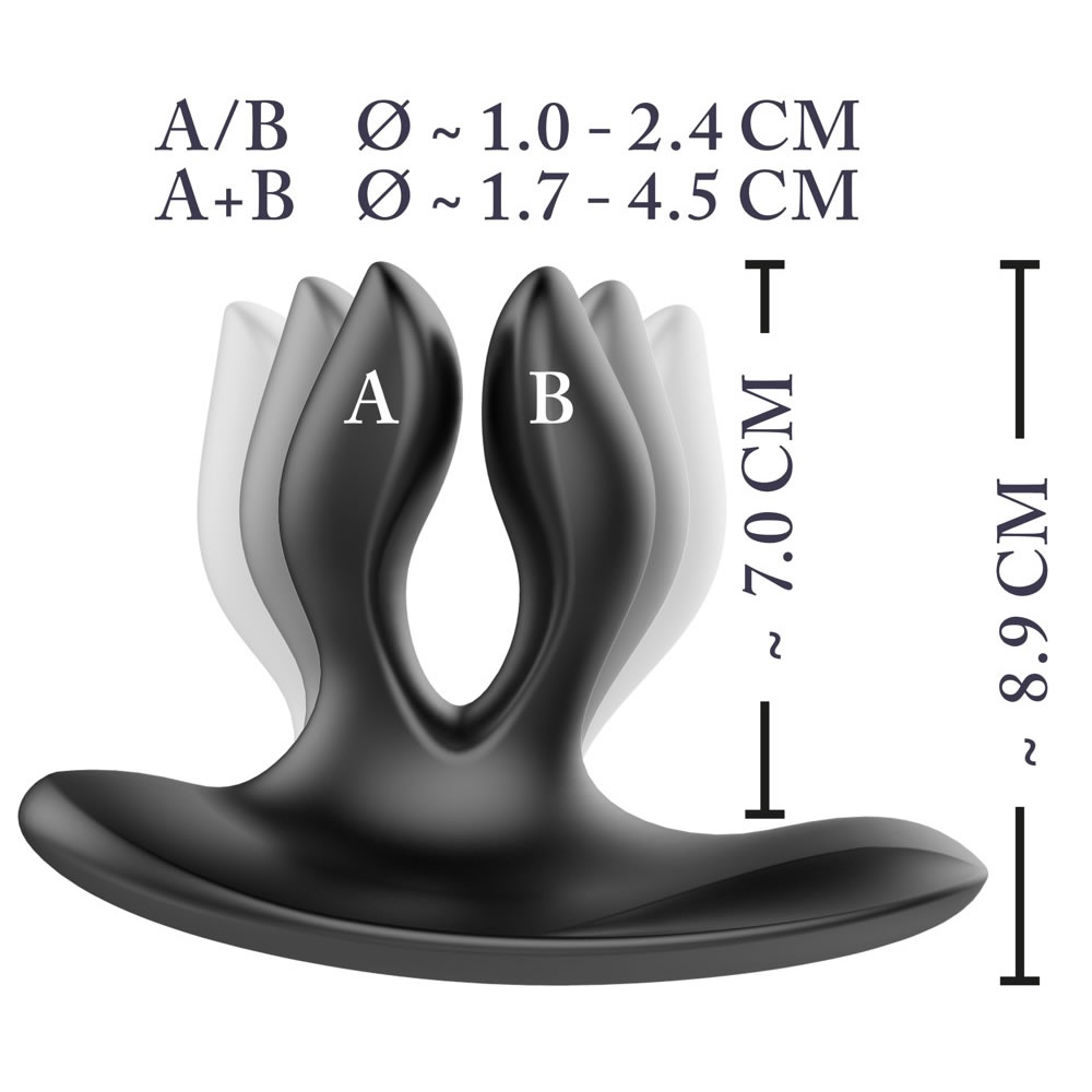 XOUXOU Expander Anal Plug med Vibrator og Trådløs Fjernbetjening Sort - Billede 11
