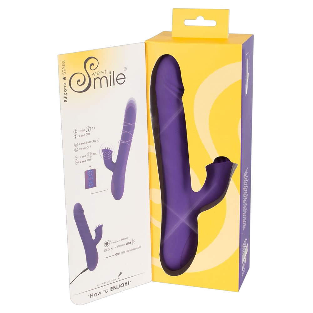 Sweet Smile Perle Vibrator med Stød og Rotation Lilla - Billede 11