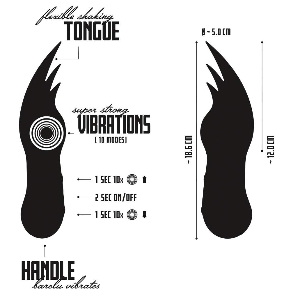 Licking Vibrator Tungevibrator Gul - Billede 11