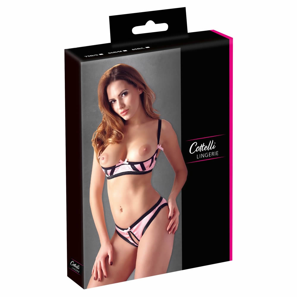 BH og Trusser Rose med 1/4 BH - Billede 2