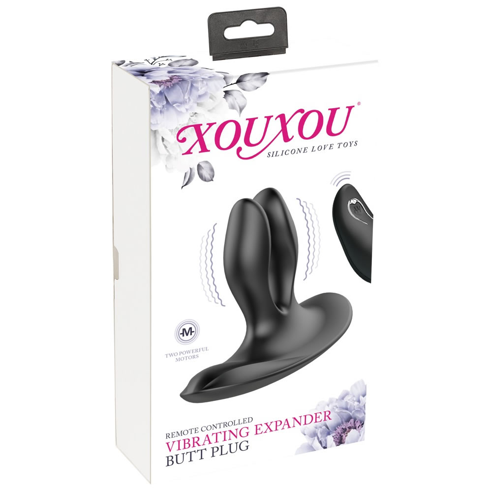 XOUXOU Expander Anal Plug med Vibrator og Trådløs Fjernbetjening Sort - Billede 2