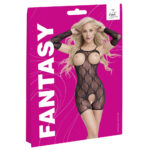 Fantasy Blonde Shorty Bodysuit med Korte Ben, Ærmer og Åben Bund