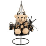 SM-Teddy Bamse med Bondage Gynge Sort / Beige