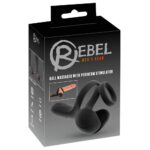 Rebel Testikel Massager med Perineum Stimulator Sort