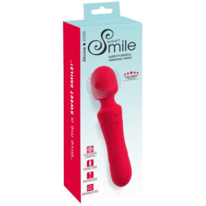 Sweet Smile Super Powerful Vibrating Wand Massagestav Rød
