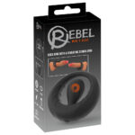Rebel Mens Gear Penisring med Vibrerende Stimulator Sort