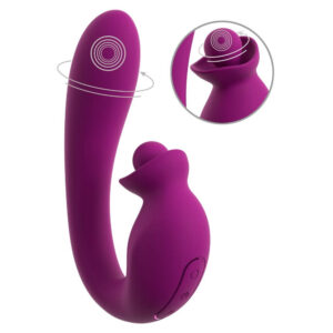 Javida Vibrator med Dobbelt Rotation Lilla
