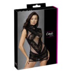 Sort Blonde og Mesh Kjole